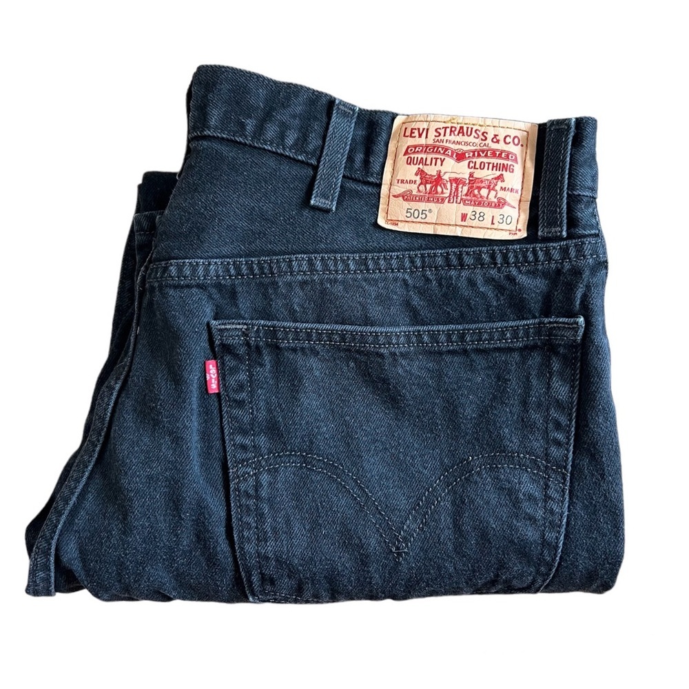 Levi’s 505 Regular Fit Black Jeans - 38/30